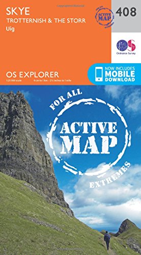 Skye - Trotternish and the Storr (OS Explorer Active Map, Band 408)
